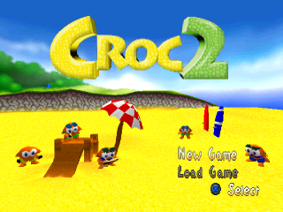 Croc 2 title screen for Playstation